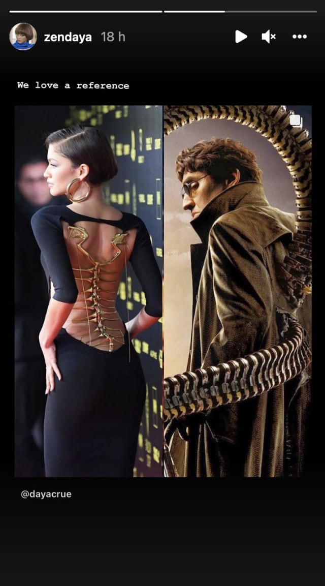 Vestido de Zendaya hace referencia a Dr Octopus en vestido