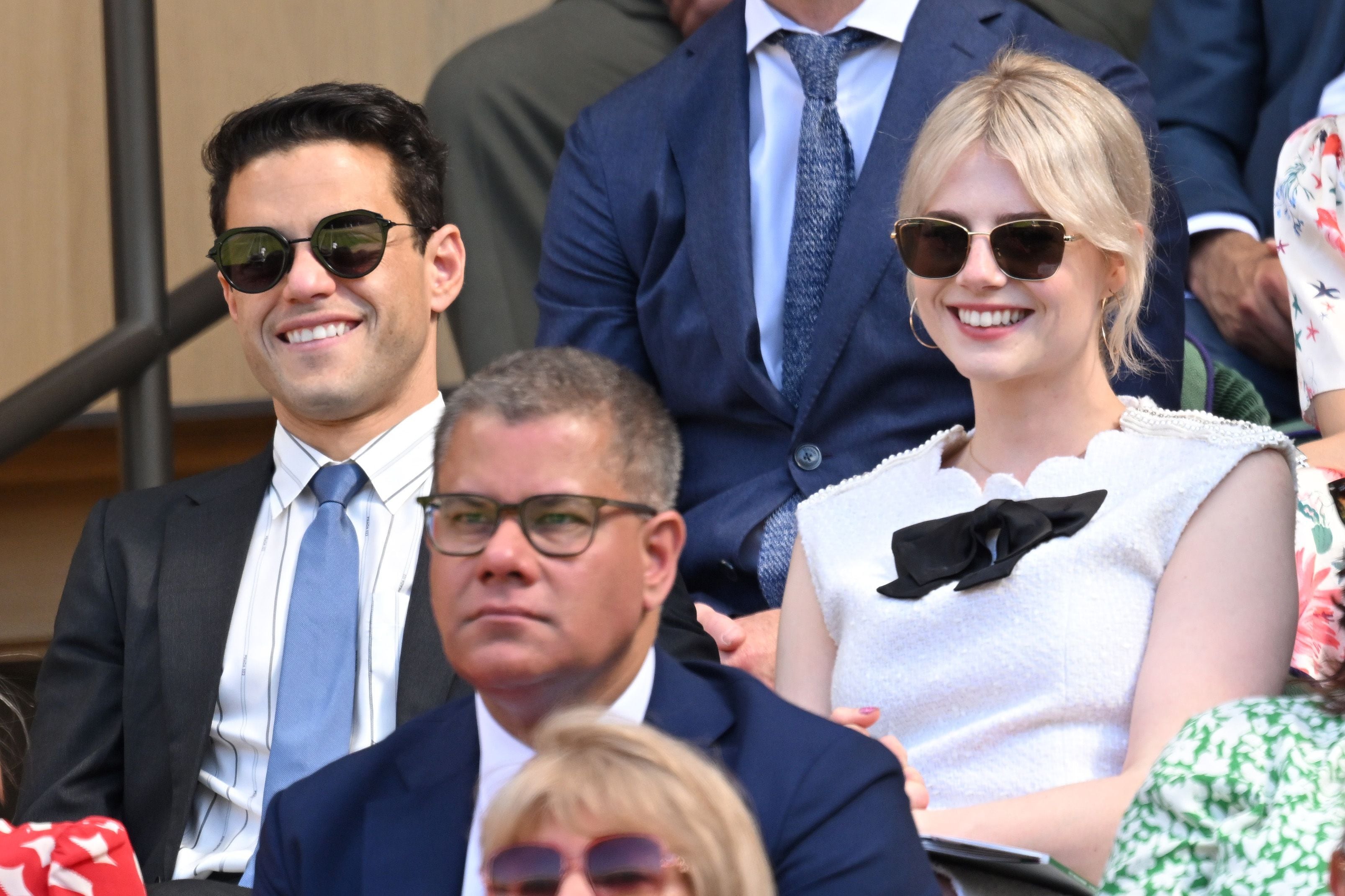 Rami Malek and Lucy Boynton, juntos en Wimbledon 2022. (Photo by Karwai Tang/WireImage)