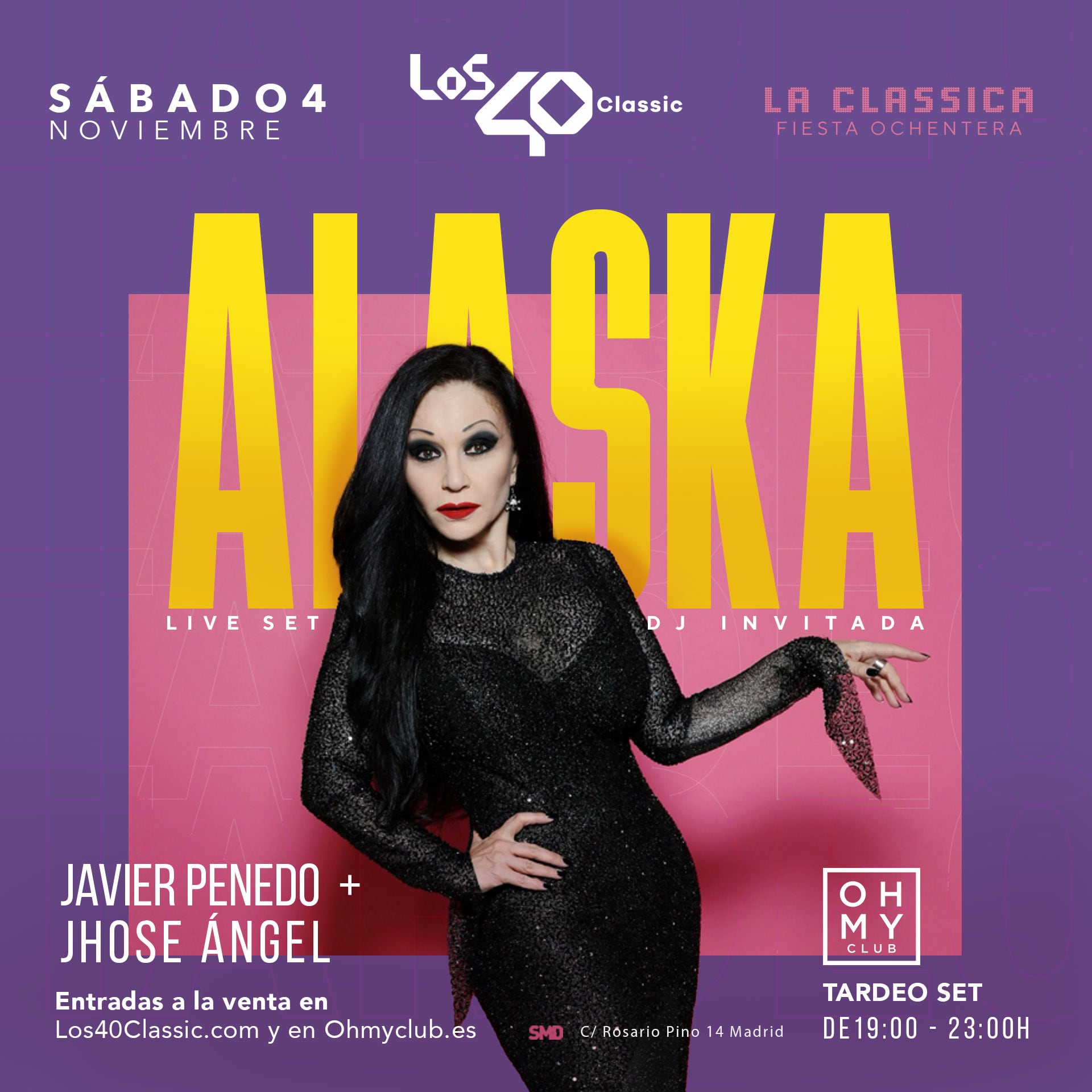 Alaska, protagonista de nuestro DJ set en la Classica Fiesta Ochentera