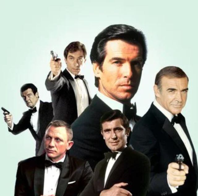 Los famosos agentes 007 a lo largo del tiempo.