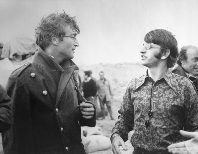 John Lennon y Ringo Starr en 1966.