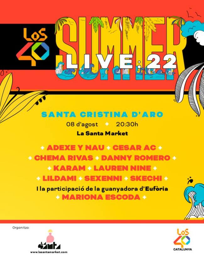 Cartell de La Santa Market a Santa Cristina d'Aro