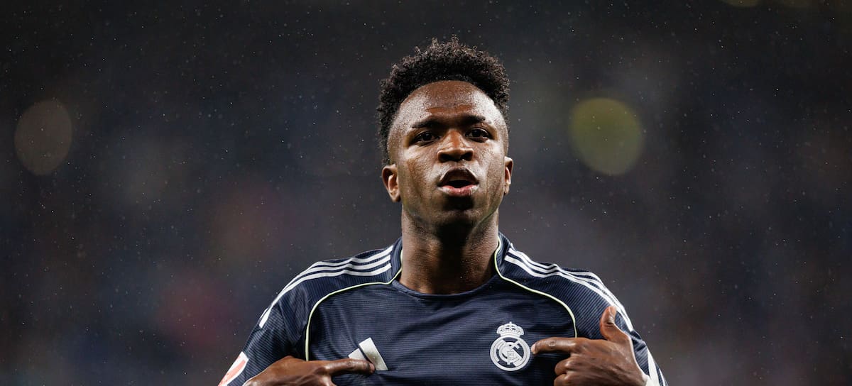 Vinícius durante un partido del Real Madrid.