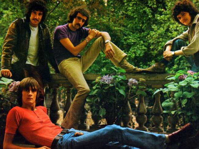 Retrato de la banda Fleetwood Mac, con Peter Green, John McVie, Jeremy Spencer y Mick Fleetwood, en 1967.
