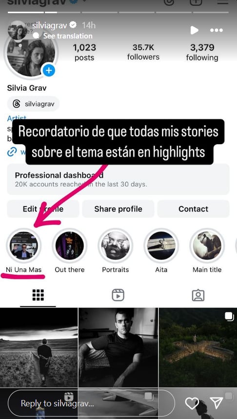 Silvia Grav comparte testimonios de acusaciones contra Eduard Cortés | Vía Instagram