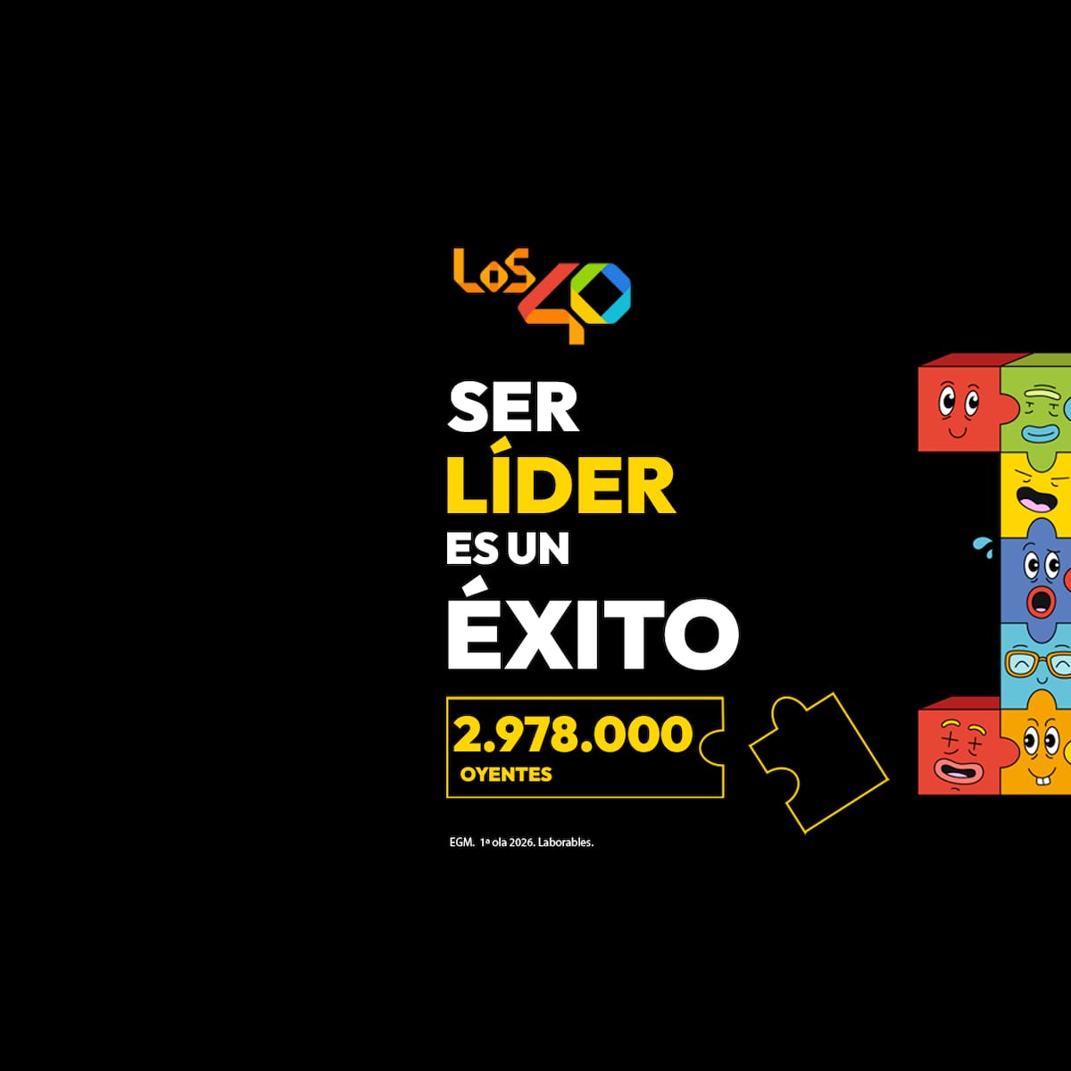 EGM: LOS40 abre el año creciendo con 2.978.000 oyentes diarios: ¡Gracias por seguir haciéndonos líderes!