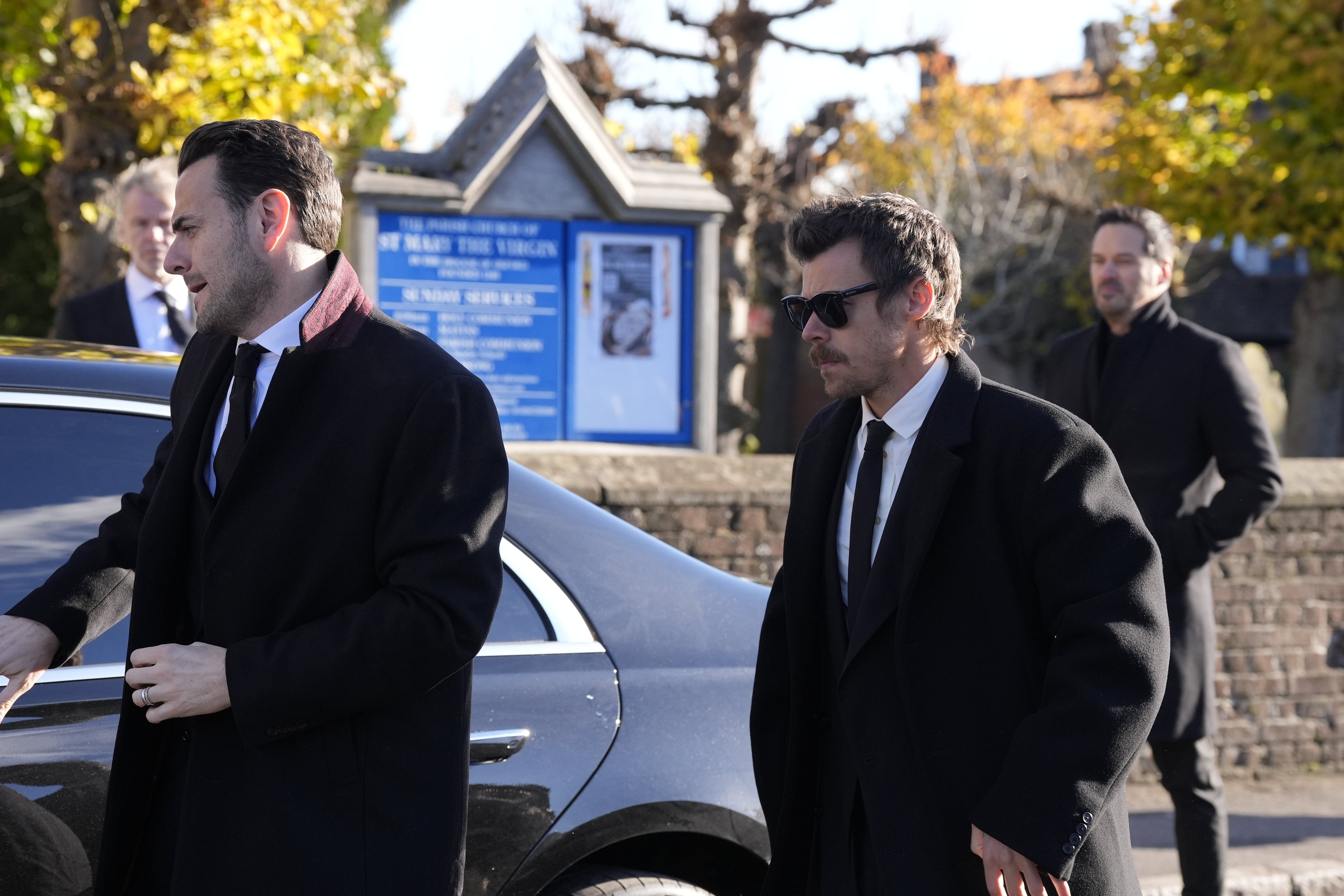 Harry Styles en el funeral de Liam Payne. (Photo by Andrew Matthews/PA Images via Getty Images)