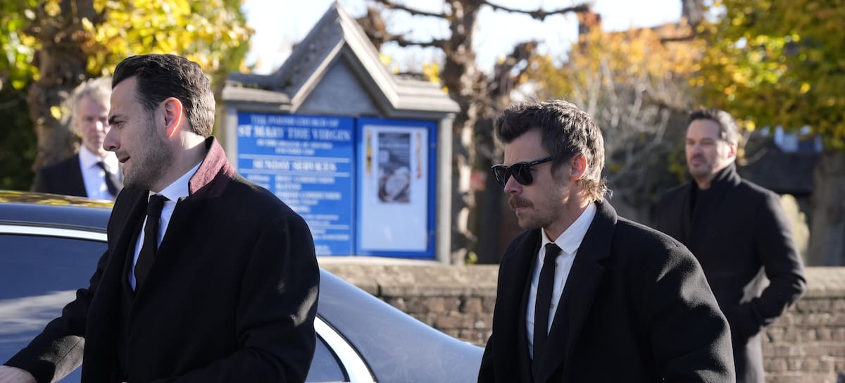 Harry Styles en el funeral de Liam Payne. (Photo by Andrew Matthews/PA Images via Getty Images)