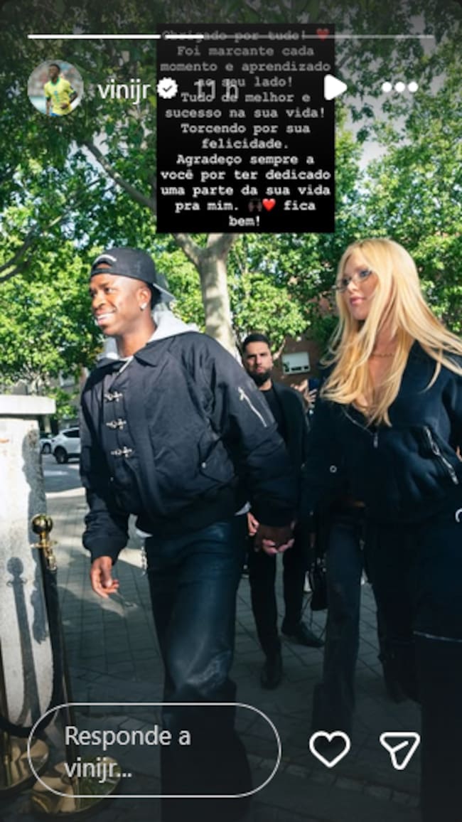 Vinicius Jr le dedica unas palabras a su ex, Virginia Fonseca, que confirman su ruptura.