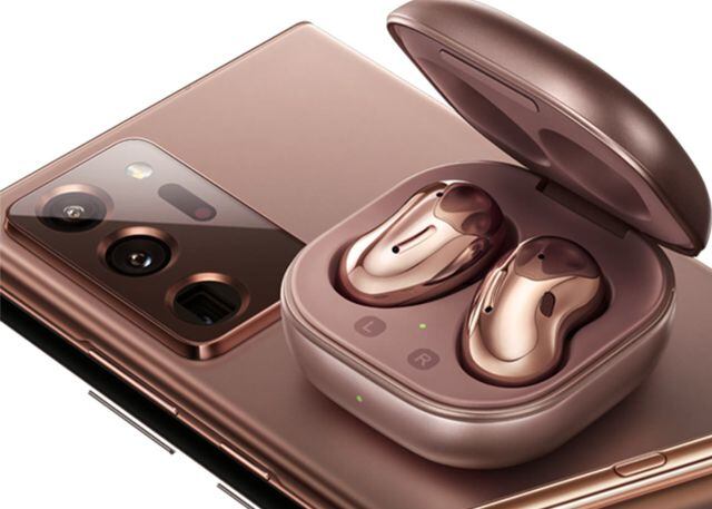 Galaxy Note 20 y los Galaxy Buds en Mystic Bronze