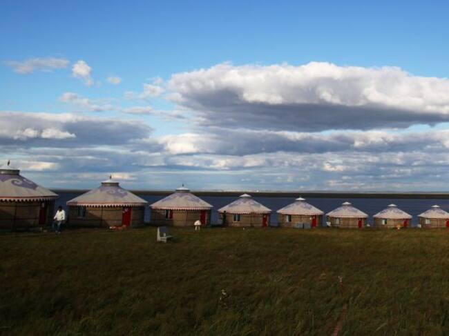 Así son las casas de los nómadas en Mongolia.