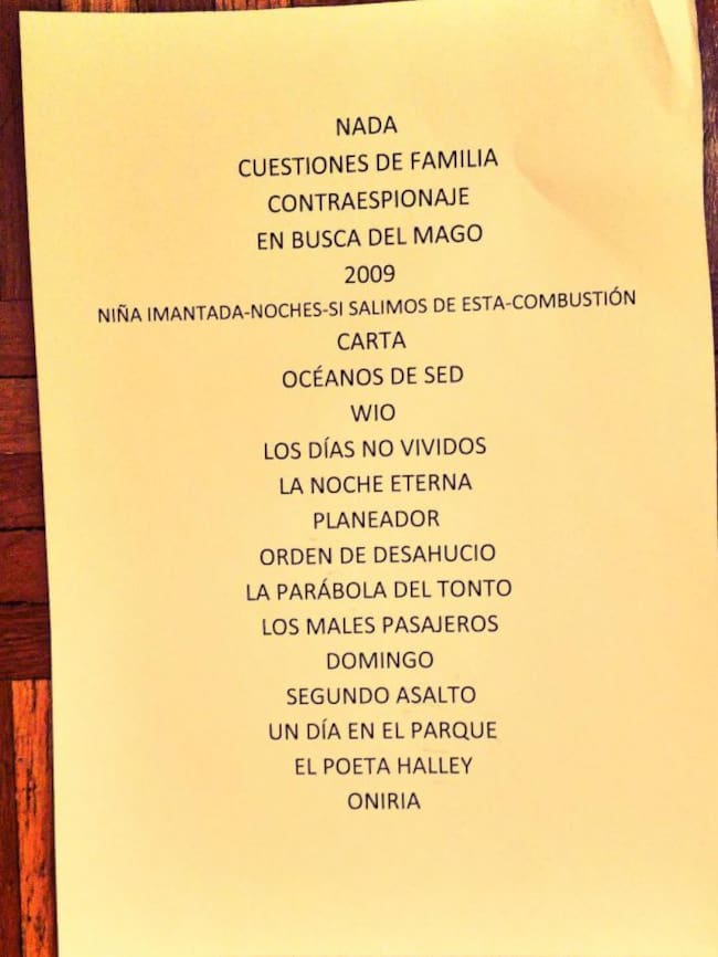 Setlist de la actual gira de Love of Lesbian.
