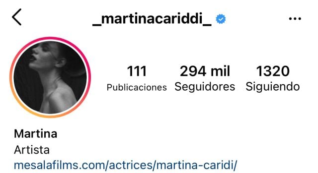 Instagram de Matina antes del 18 de junio