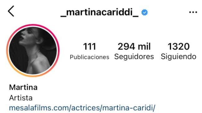 Instagram de Matina antes del 18 de junio
