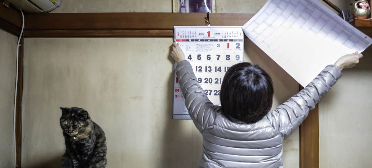 Hiroko Togawa pone un nuevo calendario en Japón.