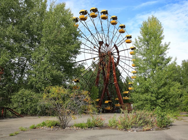 La icónica y fantasmagórica noria de Pripiat.