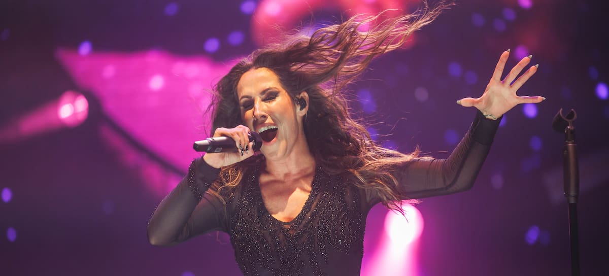 La cantante Malú durante un concierto en Madrid
