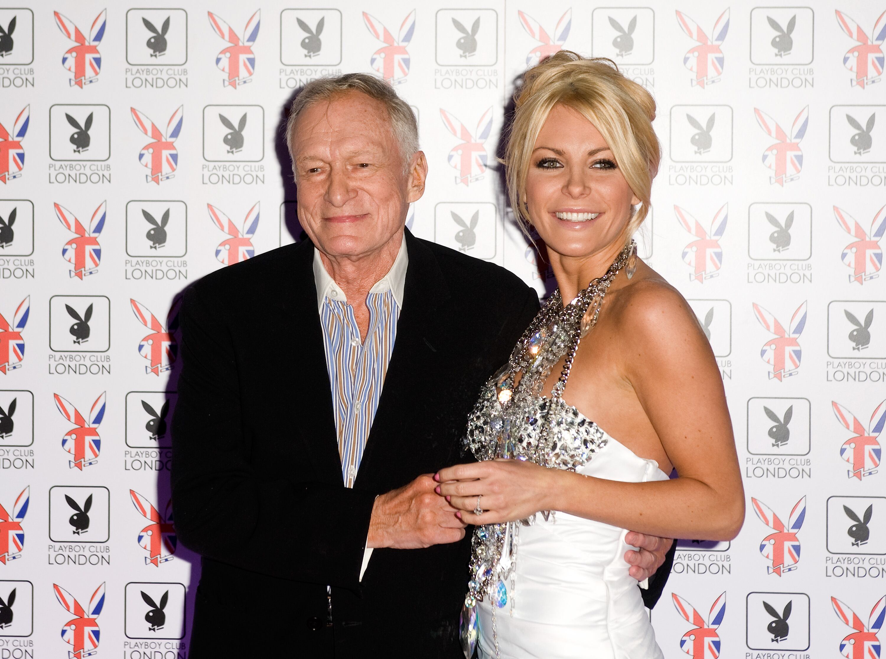 Crystal y Hugh Hefner (Foto vía Getty Images)