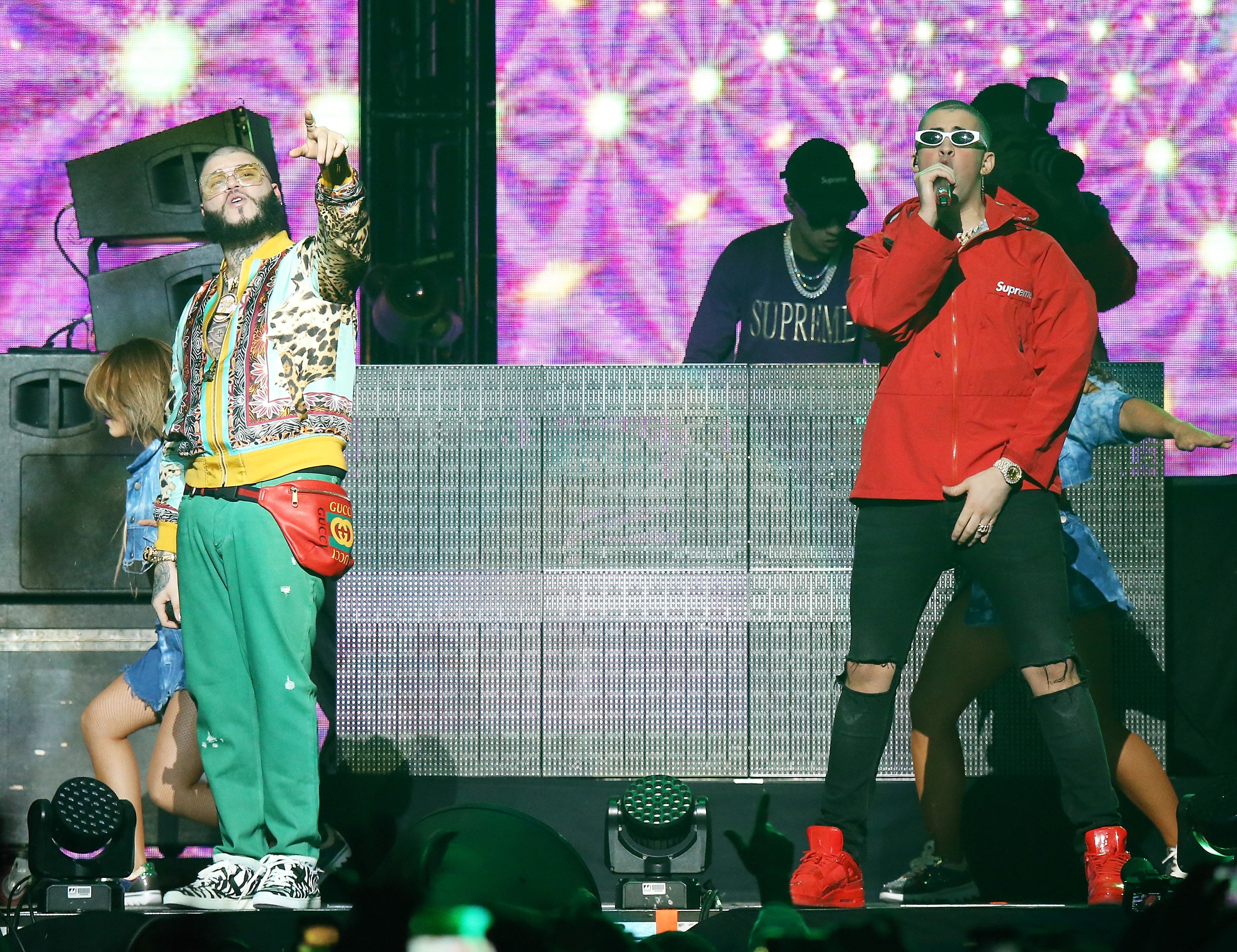 Farruko y Bad Bunny, juntos en un concierto en 2018