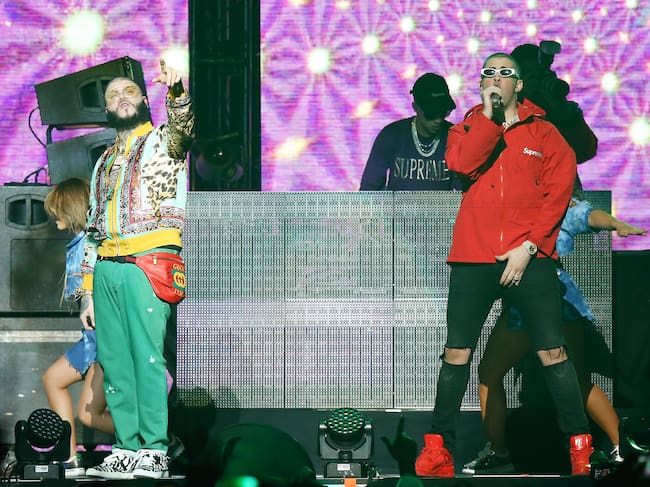 Farruko y Bad Bunny, juntos en un concierto en 2018