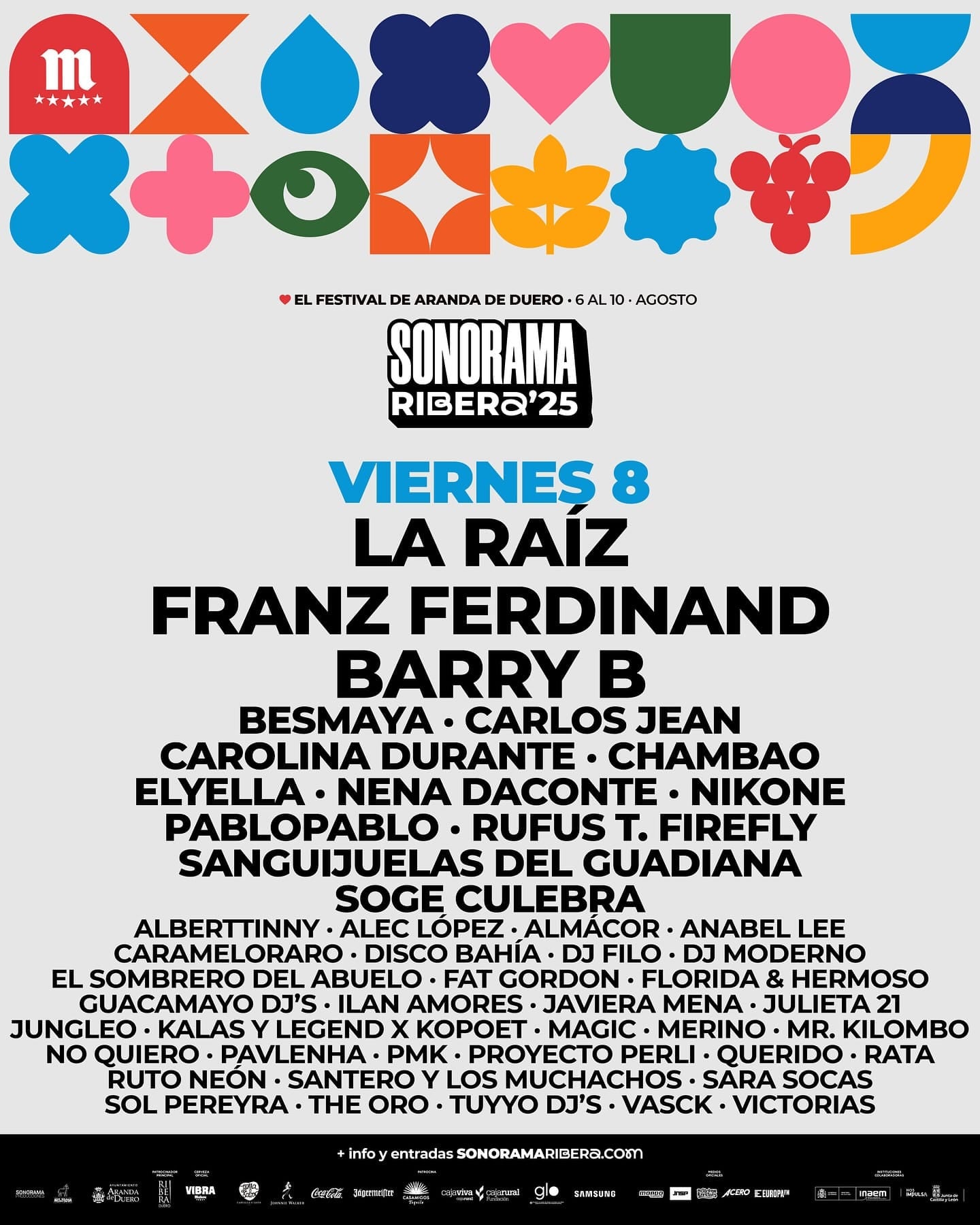 Sonorama cartel por días