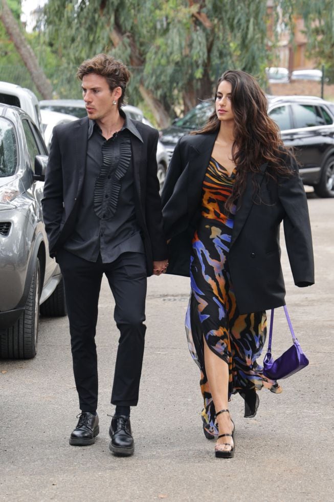 Begoña Vargas y Andrés Ceballos en la boda de Willy Bárcenas y Loreto. 