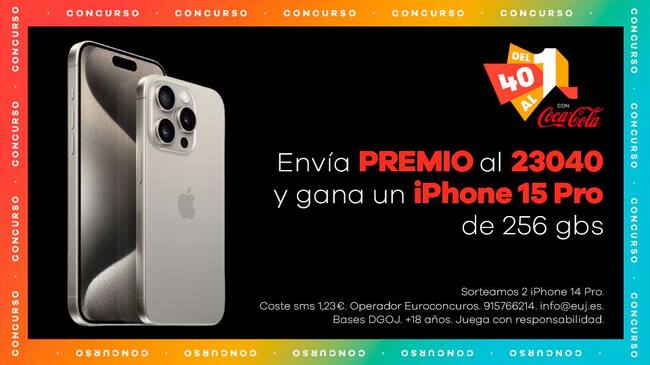 Este sábado sorteamos dos iPhone 15 PRO.