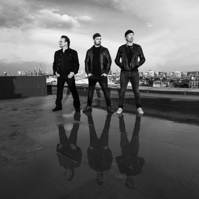 Imagen promocional del single We are the People de Martin Garrix, Bono y The Edge