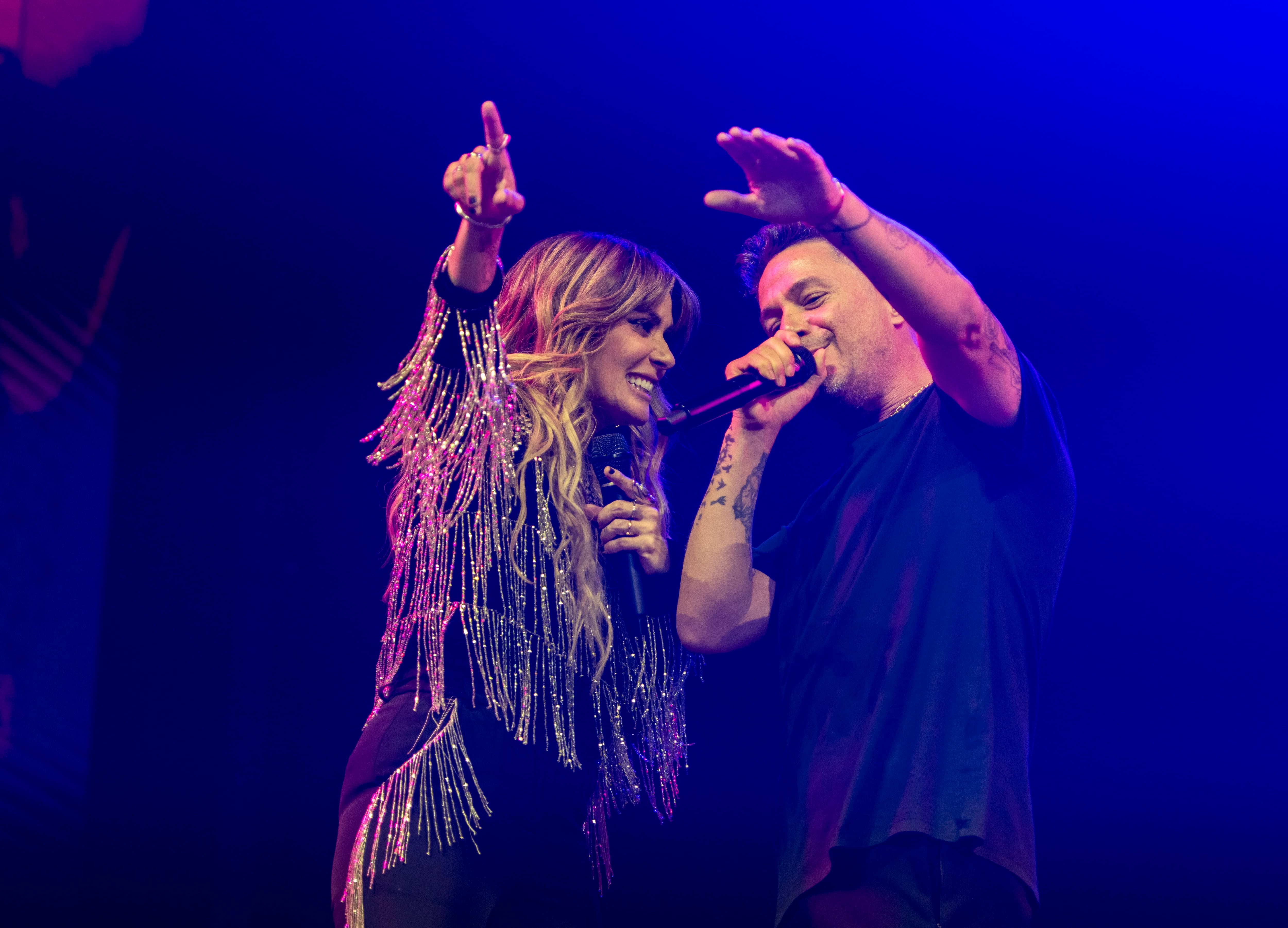 Alejandro Sanz, en el concierto de Kany García en el Movistar Arena de Madrid 2025.