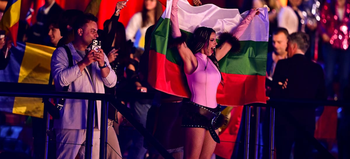 VIENNA, AUSTRIA - MAY 14: Dara representing Bulgaria reacts during the second Semi-Final of the 70th Eurovision Song Contest at Wiener Stadthalle on May 14, 2026 in Vienna, Austria. (Photo by Christian Bruna/Getty Images)