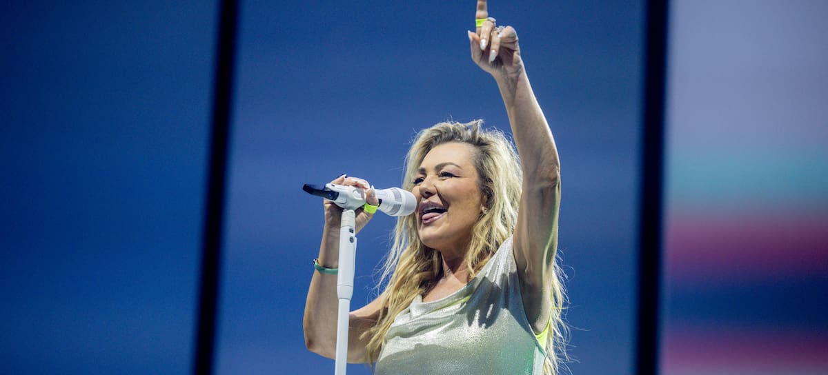Amaia Montero en un concierto de La Oreja de Van Gogh en el Movistar Arena de Madrid