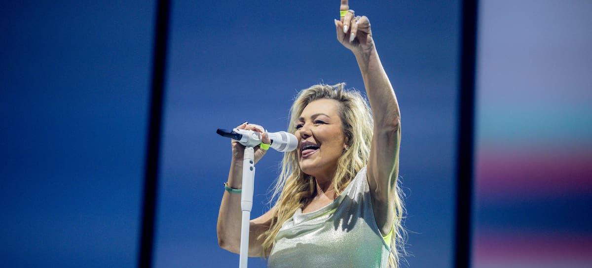 Amaia Montero en un concierto de La Oreja de Van Gogh en el Movistar Arena de Madrid