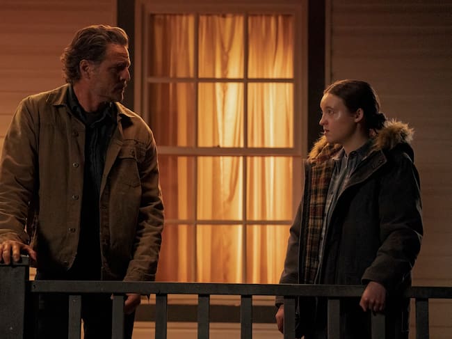 Pedro Pascal y Bella Ramsey en un fotograma de 'The Last of us'