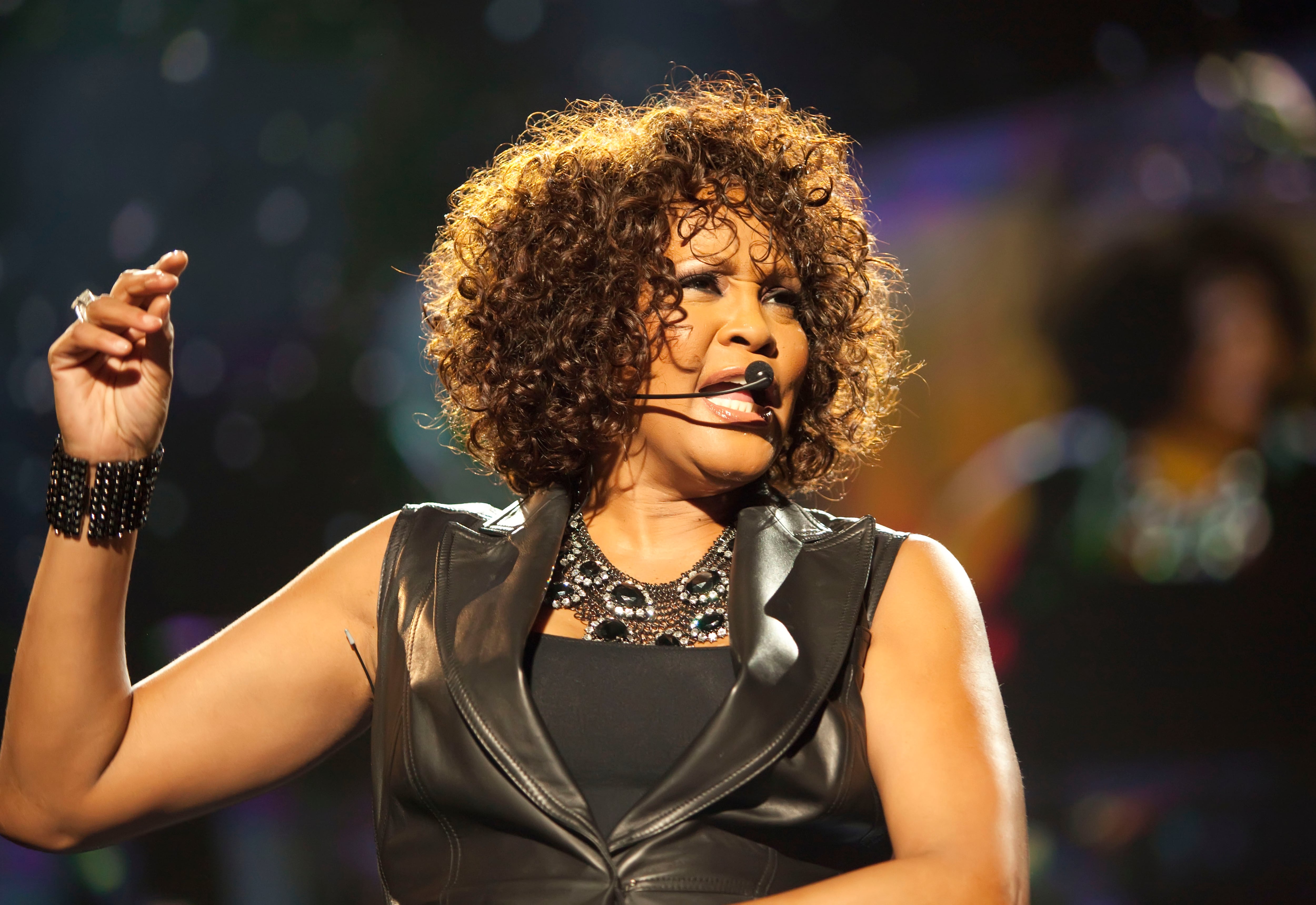 Whitney Houston durante un concierto en el O2 en 2012