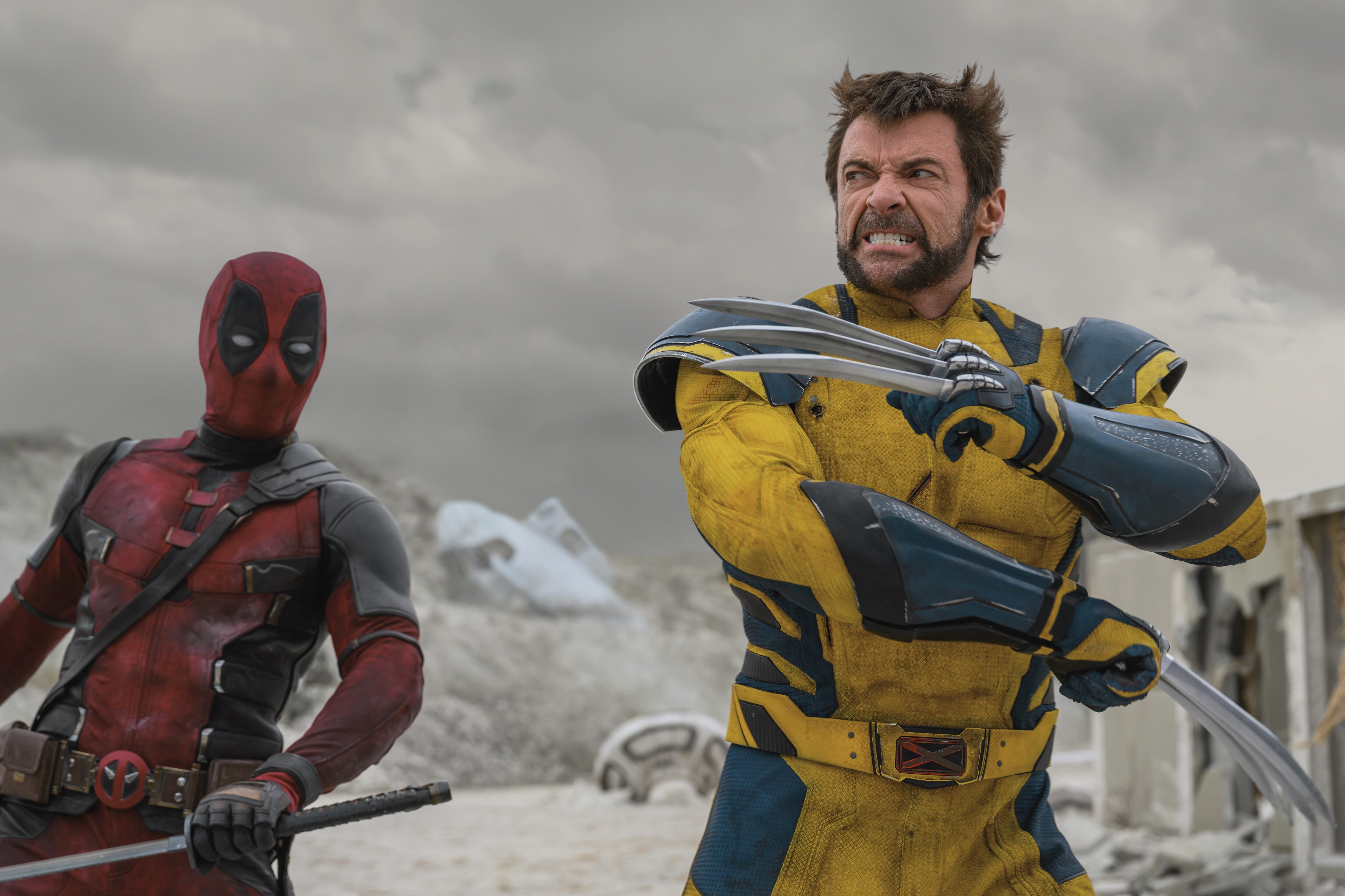 Ryan Reynolds y Hugh Jackman en &#039;Deadpool & Lobezno&#039;. / Jay Maidment