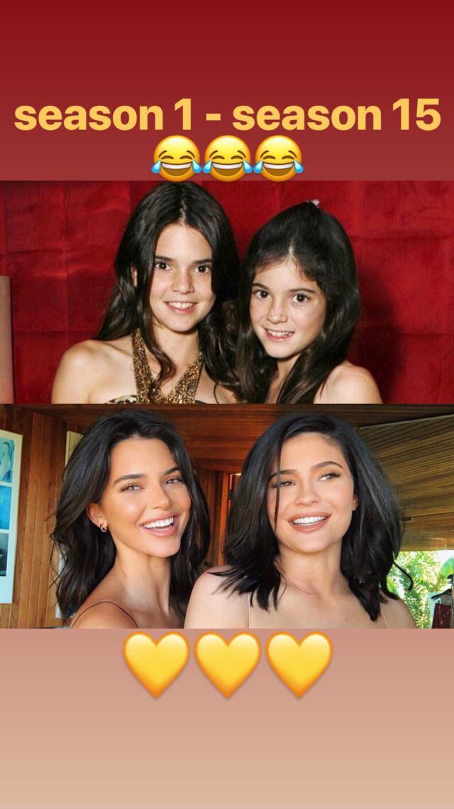 Kendall Jenner publicó una foto de ella y Kylie Jenner cuando eran pequeñas