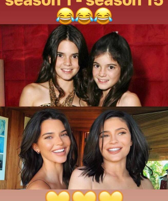 Kendall Jenner publicó una foto de ella y Kylie Jenner cuando eran pequeñas