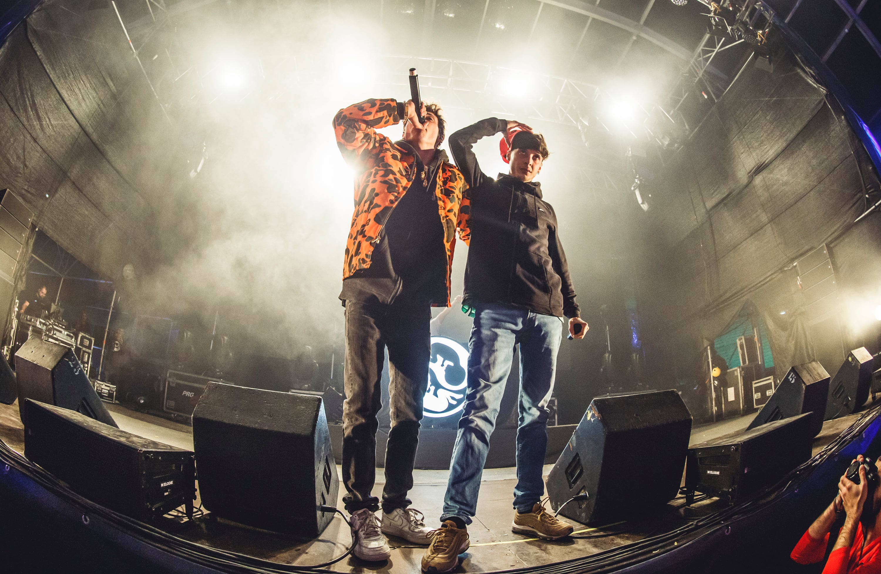 Los raperos Ayax y Prok en un concierto de 2019 en Madrid
