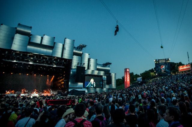 La tirolina sobrevuela Rock in Rio