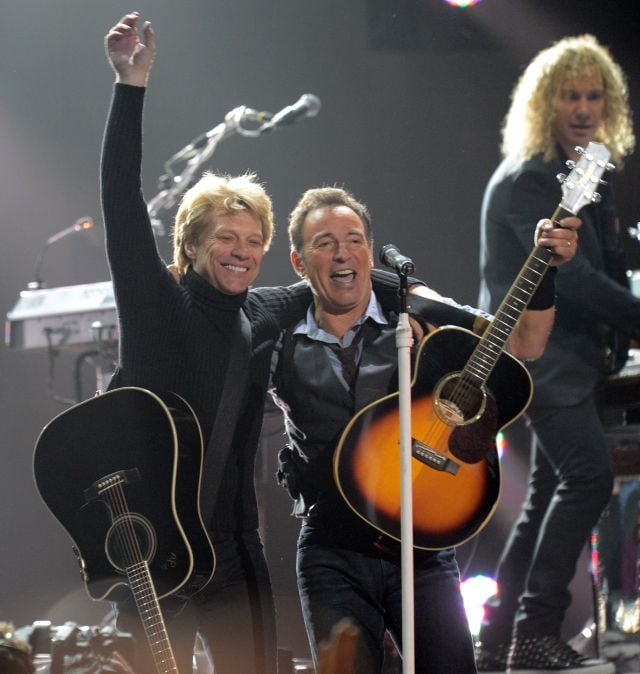 Bon Jovi y Bruce Springsteen en Nueva York de 2012.