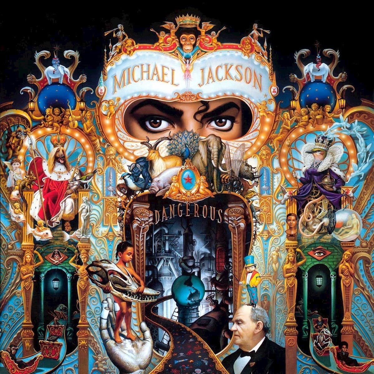Portada del álbum 'Dangerous' de Michael Jackson (1991).