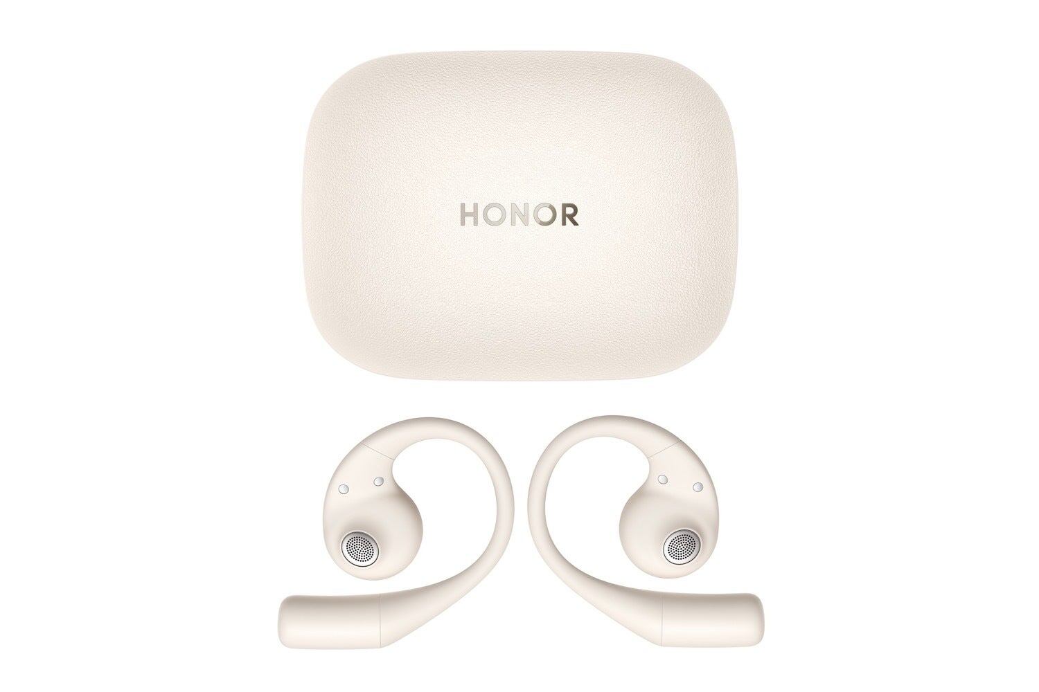 Auriculares sobre oreja de Honor.