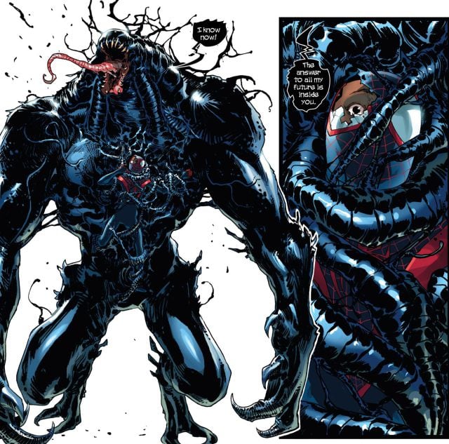 Venom aparece en el universo de Miles Morales.