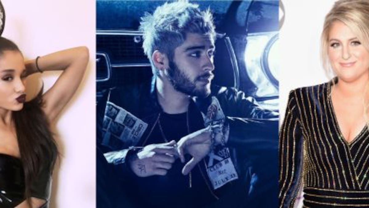 Ariana Grande, Zayn Malik y Meghan Trainor presentan sus nuevas canciones
