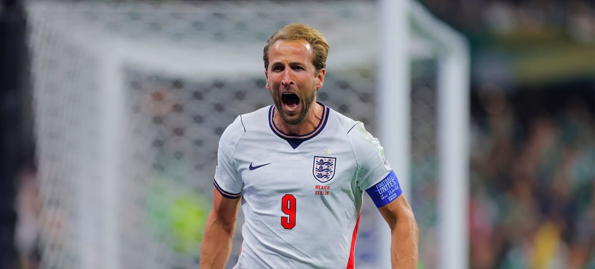 Harry Kane durante el partido de Inglaterra en el Mundial.