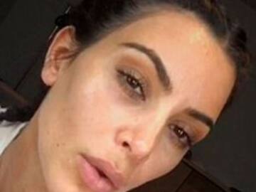 Así luce Kim Kardashian sin maquillaje
