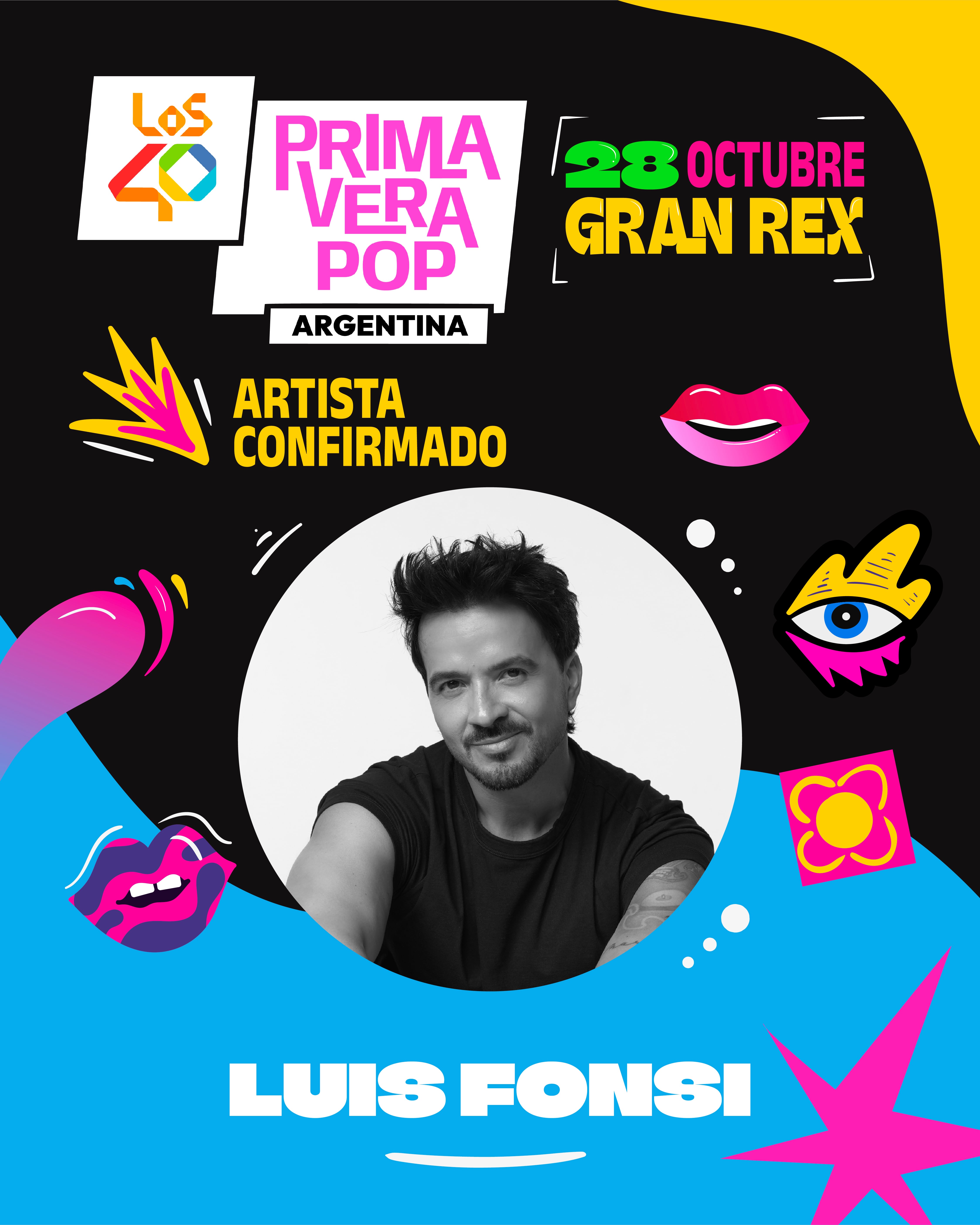 Cartel de LOS40 Primavera Pop Argentina