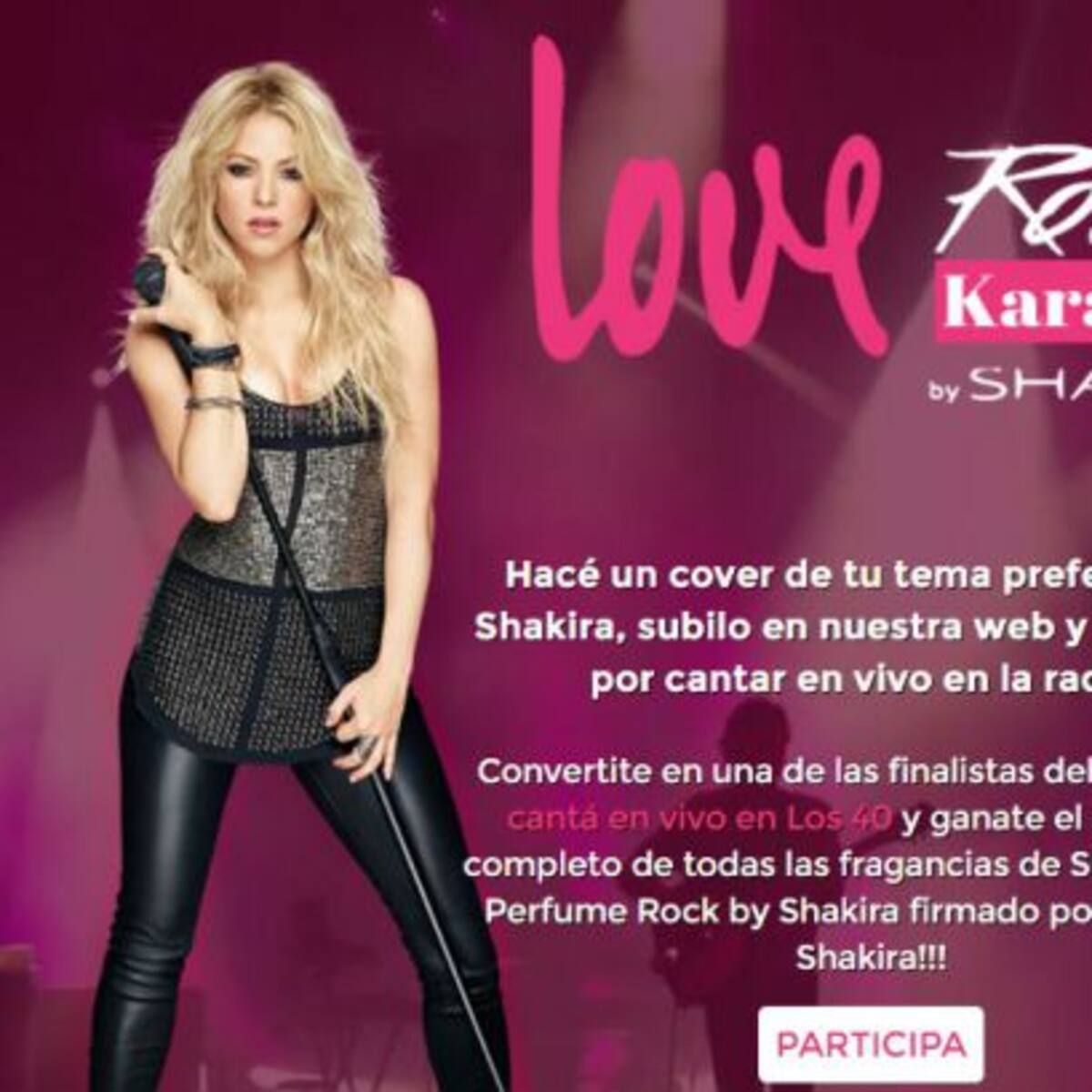 Concurso Love Rock Karaoke by Shakira