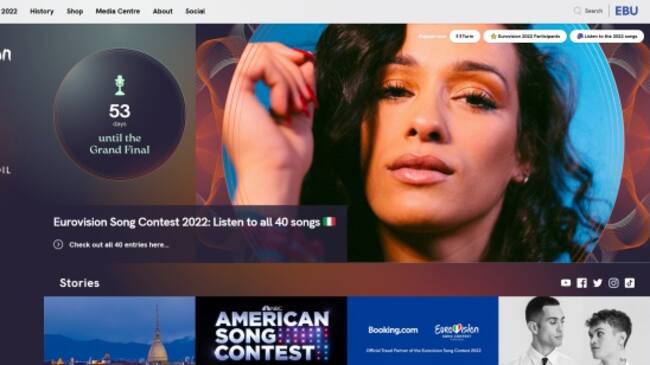 Chanel en la página oficial de Eurovisión