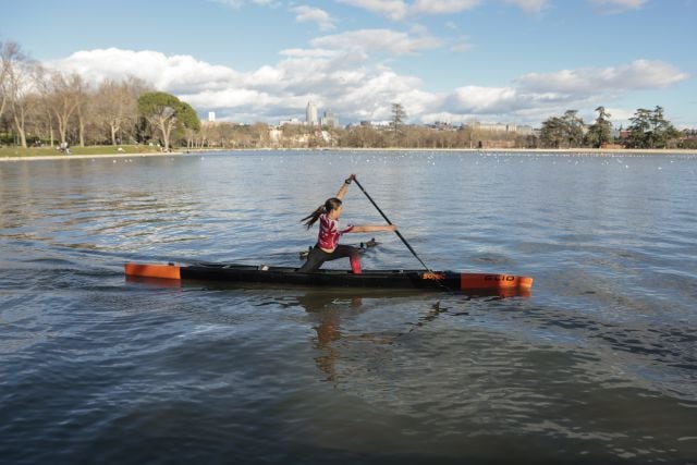 El lago de la Casa de Campo de Madrid.